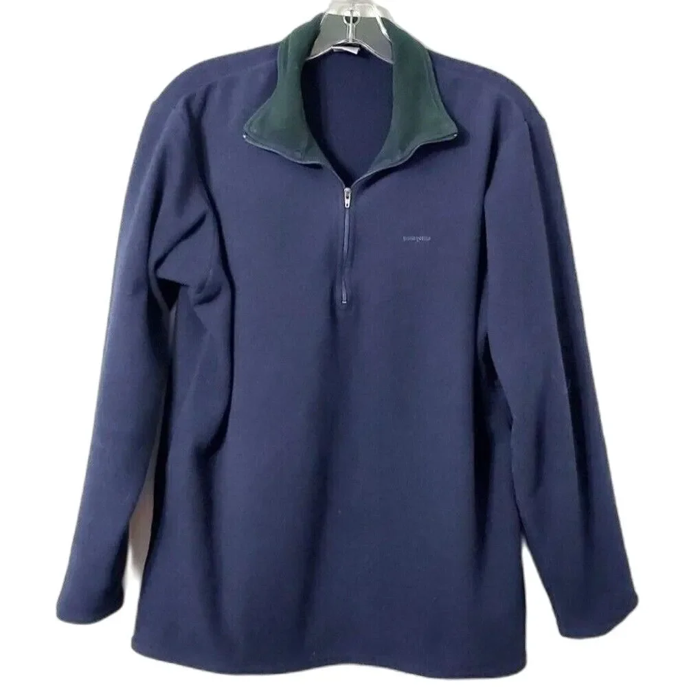 Patagonia Capilene Mens Sz Medium 1/4 Zip Long Sleeve Pullover Fleece Jacket